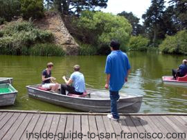 Visit Stow Lake in Golden Gate Park.