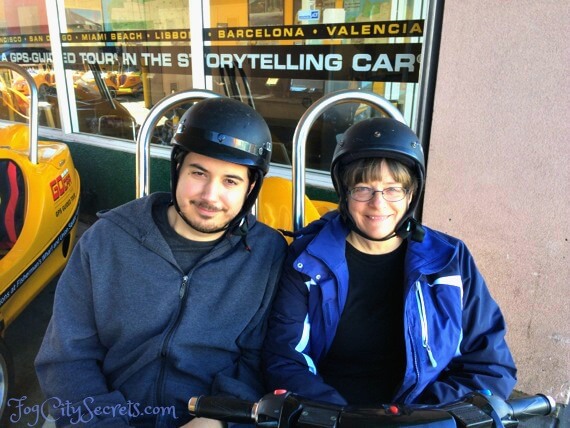 Just Finished Our Go Car Tour sitting in our go car after the san francisco tour
