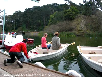 Visit Stow Lake in Golden Gate Park.