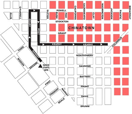 New years day parade 2021 route map