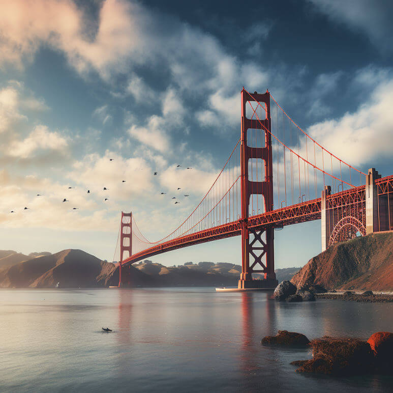 AI version of Golden Gate Bridge