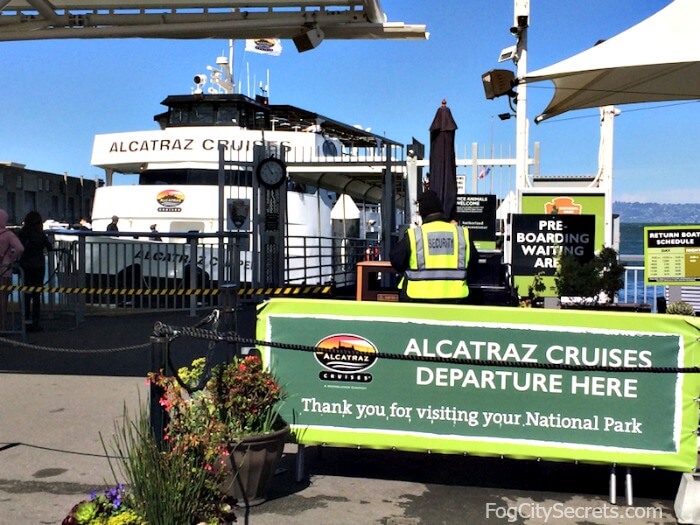 Alcatraz ferry at pier 33, boarding area