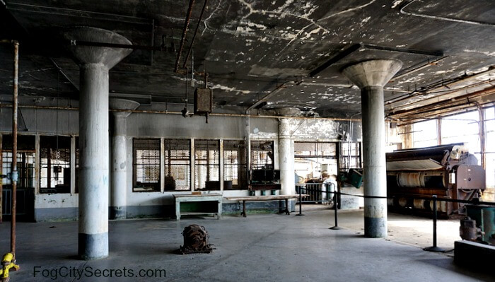 Interior of New Industries Building on Alcatraz