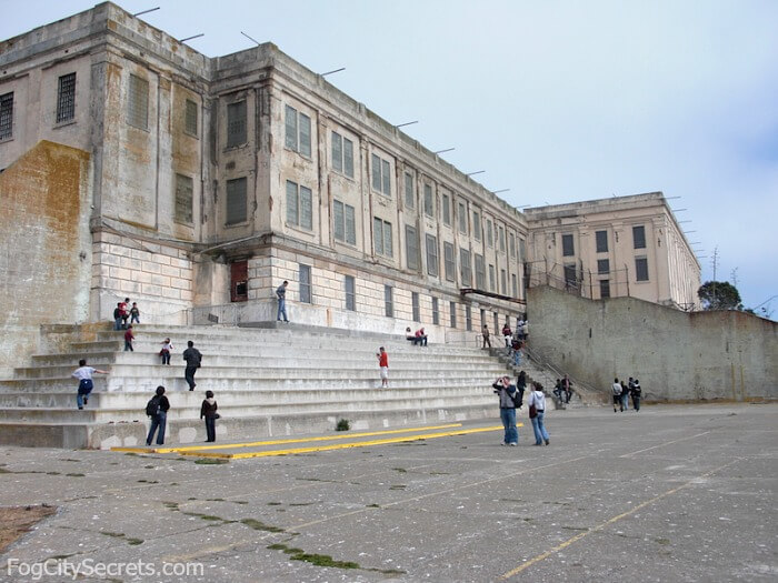 Alcatraz prison yard