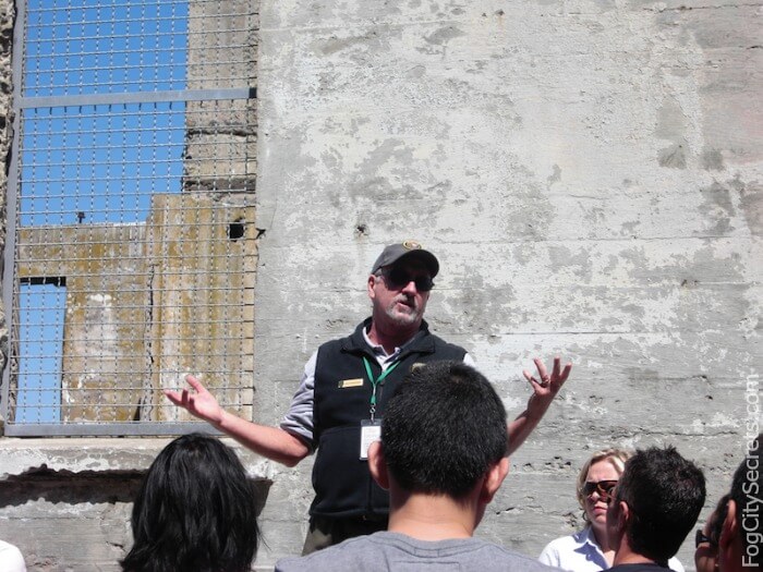 Tour Guide at Alcatraz Prison Alcatraz prison tour guide