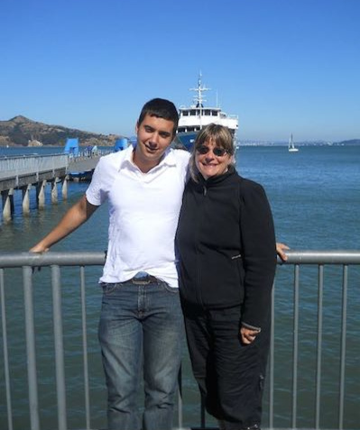 Alex and Karen waiting for the Sausalito ferry
