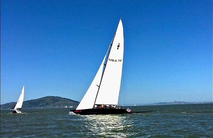 America's Cup sailboat on San Francisco Bay
