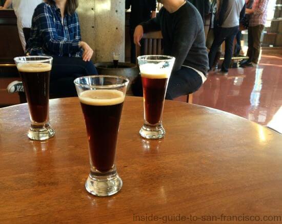 Tasting dark beers at the Anchor Steam Brewery