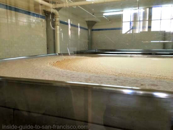 Vat of fermenting malt, Anchor Steam Brewery