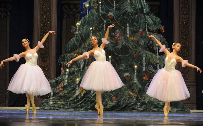Dance of the Sugar Plum Fairies, Nutcracker Ballet, three ballerinas