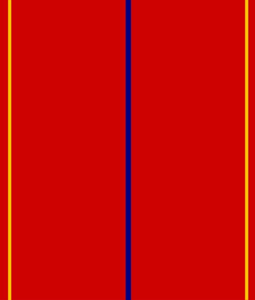 Barnett Newman painting, Who's Afraid of Red, Yellow and Blue II