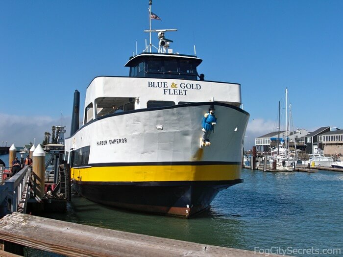 Blue and Gold Ferry docked at Pier 39