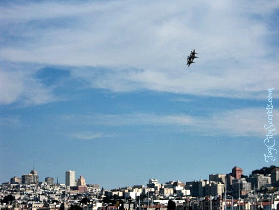 Blue Angels and San Francisco skyline