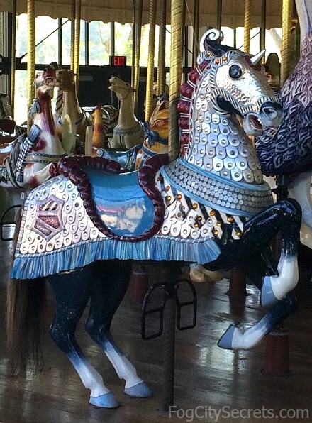 Golden Gate Park Carousel Armored horse on the Golden Gate Park carousel