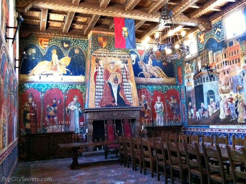 Scenes from the Medieval Hall at the Castello di Amorosa Winery in Napa
