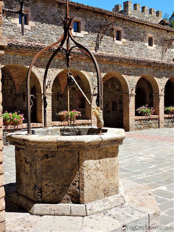Courtyard and well of Castello di Amorosa