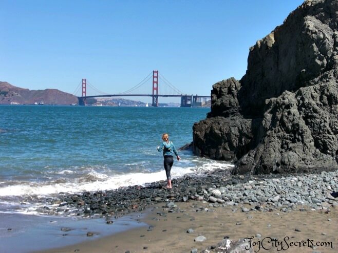 Rock Barrier Between China Beach and Baker Beach Rocks at China Beach, San Francisco