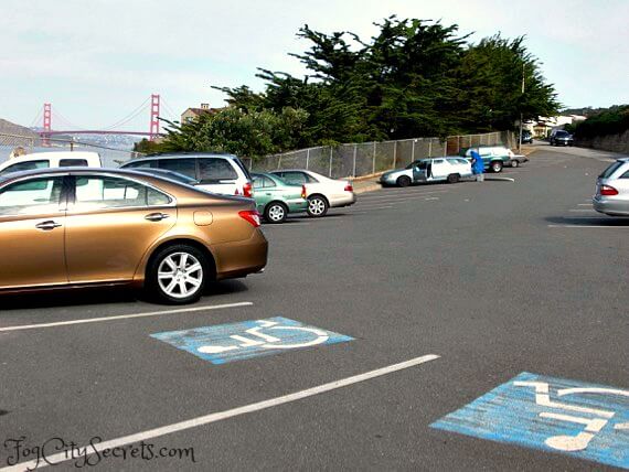 Parking lot, China Beach, San Francisco Parking lot, China Beach, San Francisco