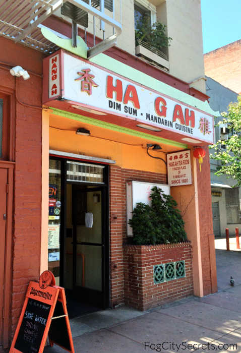Entrance to Hang Ah Tearoom in San Francisco Chinatown