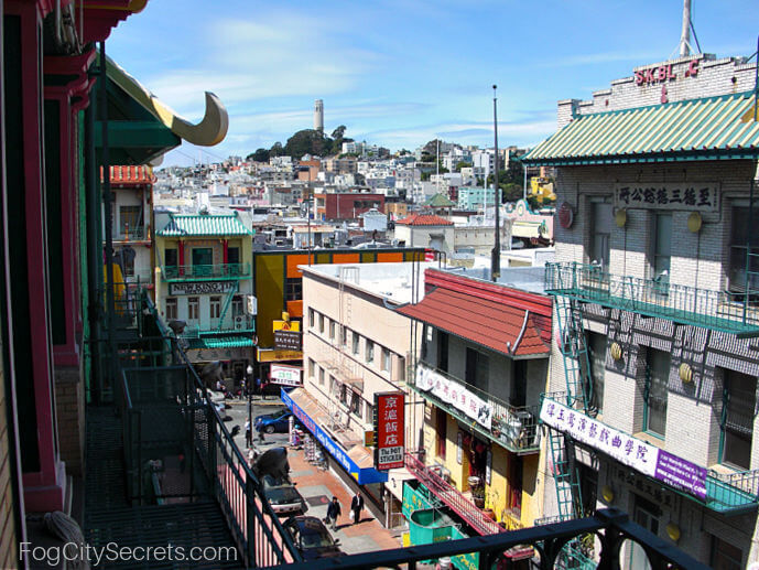 View of roofs of SF Chinatown