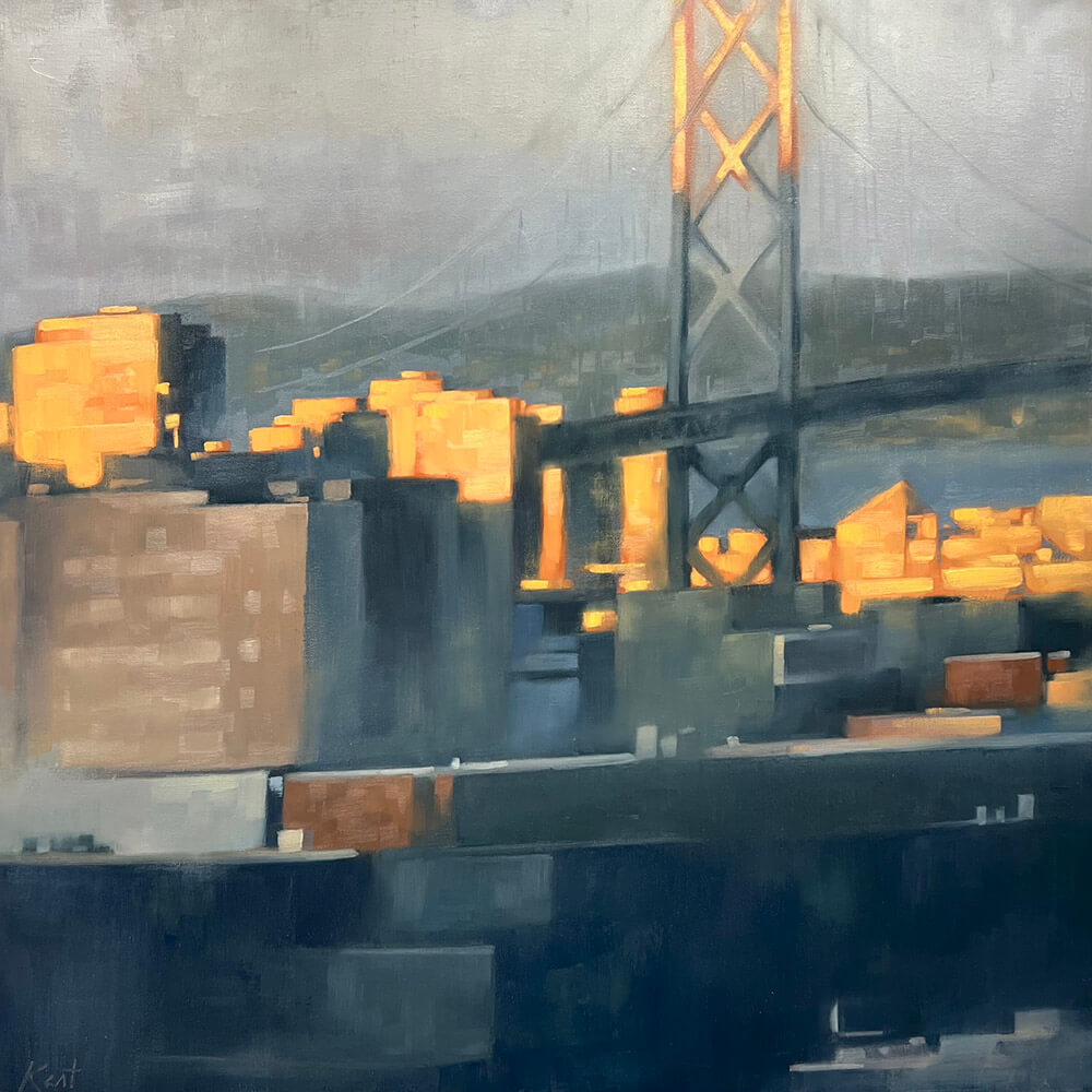 Sunset over the Bay Bridge by Christina Kent