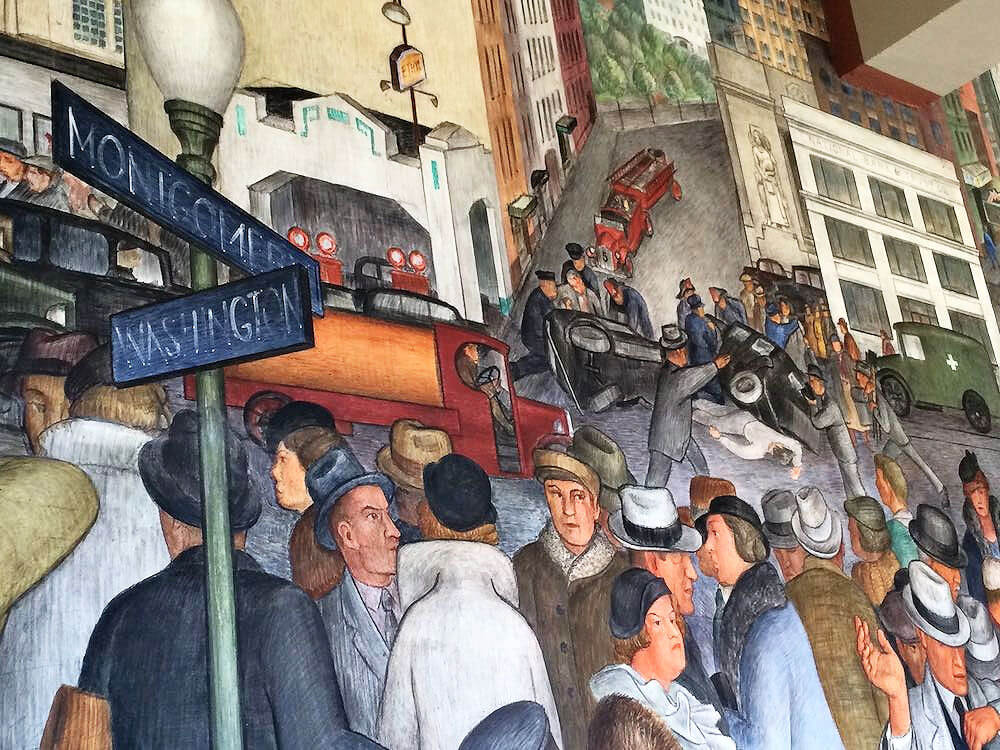 City Life by Victor Arnautoff in Coit Tower SF