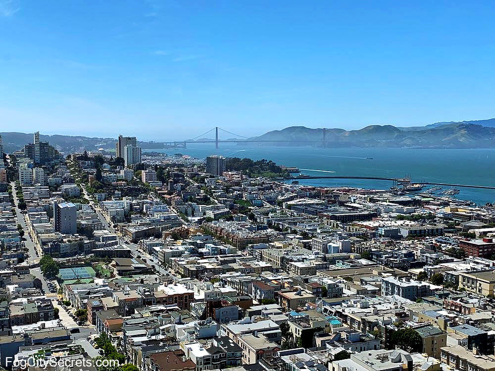 View of Golden Gate Bridge from Coit Tower