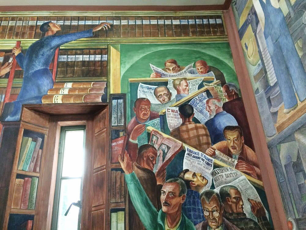The Library, by Bernard Zakheim, Coit Tower SF