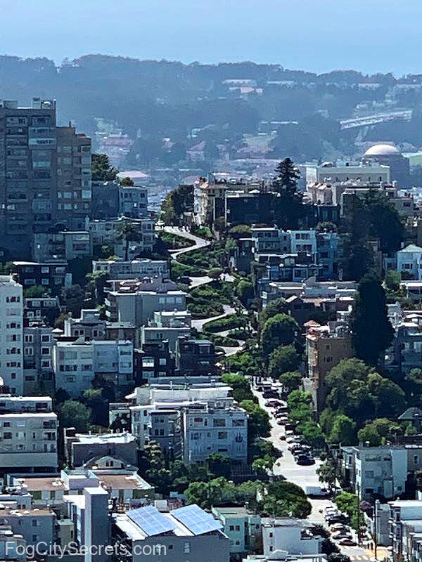 Lombard Street view from Coit Tower