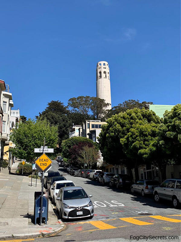 Coit Tower street parking on Greenwich