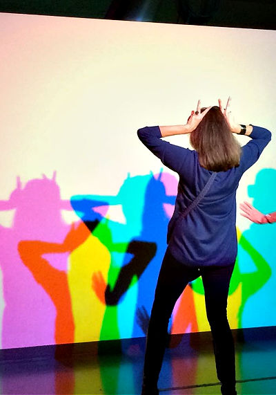 Colorful shadows at the SF Exploratorium