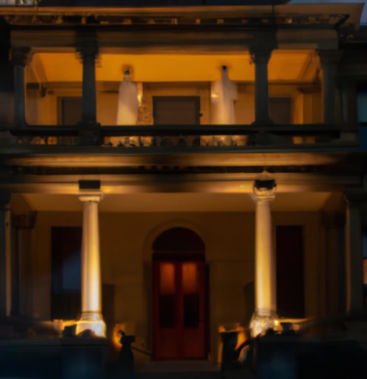 Creepy haunted mansion at night Creepy haunted mansion at night
