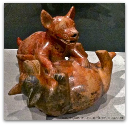 Clay dogs playing, Mesoamerican exhibit, de Young Museum, SF