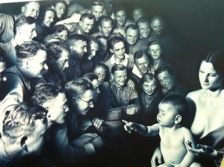 Adoration of the Shepherds, Helnwein, de Young Museum