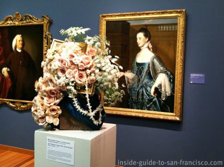 Floral display inspired by portraits