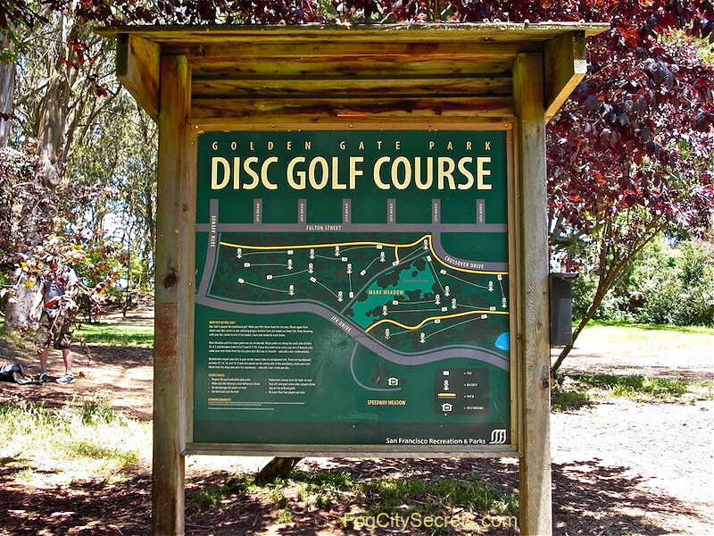 SF dic golf course sign with map SF dic golf course sign with map
