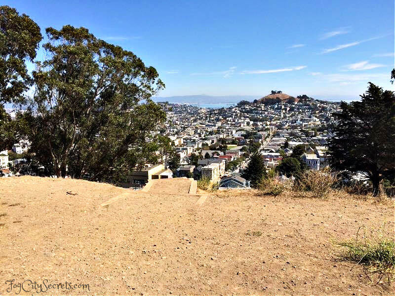 View of Bernal Heights from Billy Goat HIll