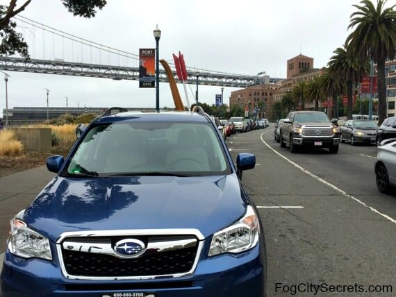 my car parked at embarcadero my car parked at embarcadero