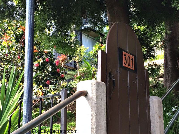 House gate on the Filbert Street Stairs SF