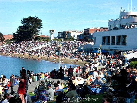 Crown at Aquatic Park in San Francisco, Blue Angels air show.