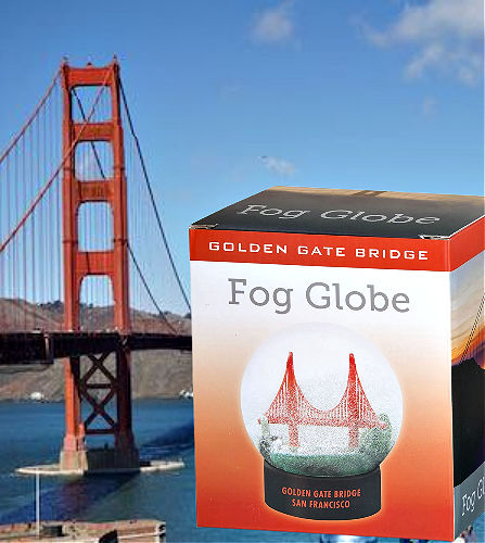 Fog Globe and the Golden Gate Bridge