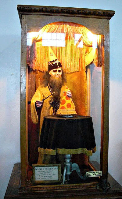 fortune teller at Musee Mecanique in SF
