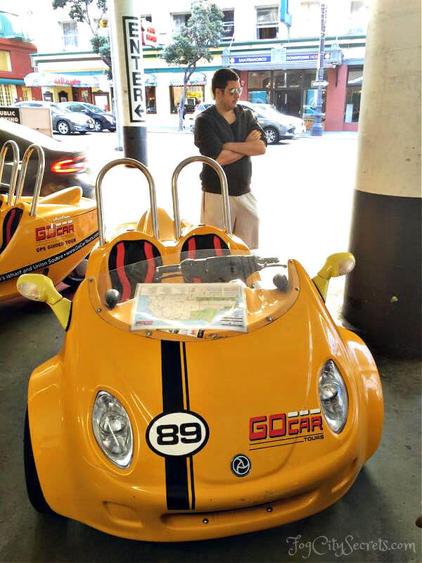 Waiting at the Go Car rental office