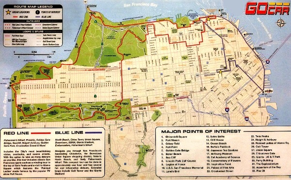 Go Car route map for San Francisco