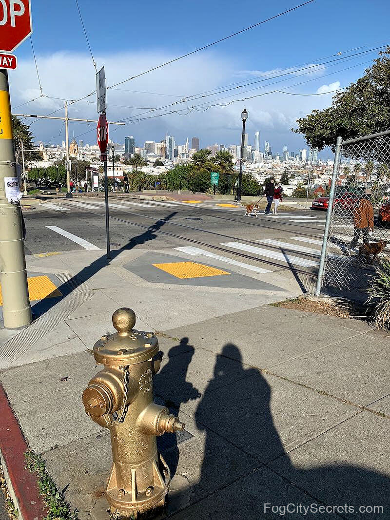 The golden fire hydrant in San Francisco