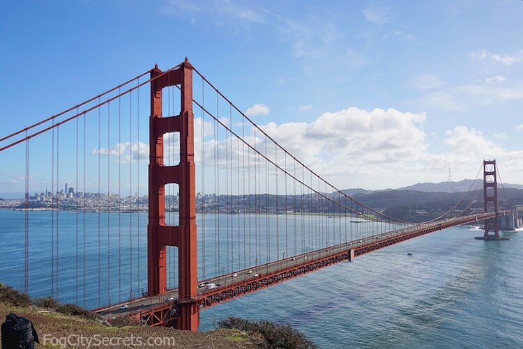 View of Golden Gate Bridge from Battery Spencer, Marin Headlands