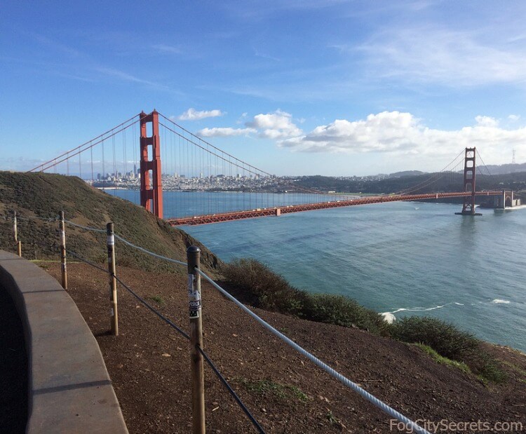 View of Golden Gate Bridge from second turnout on Conzelman Road, Marin Headlands.