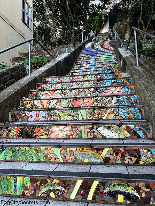 Hidden Garden Steps at the base, San Francisco