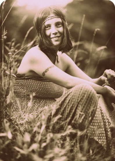 Young hippie girl Young hippie girl