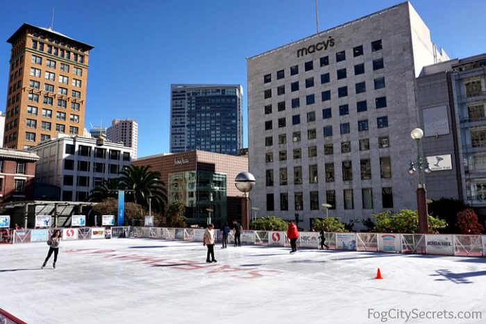 Ice skating rink, Union Square, San Francisco